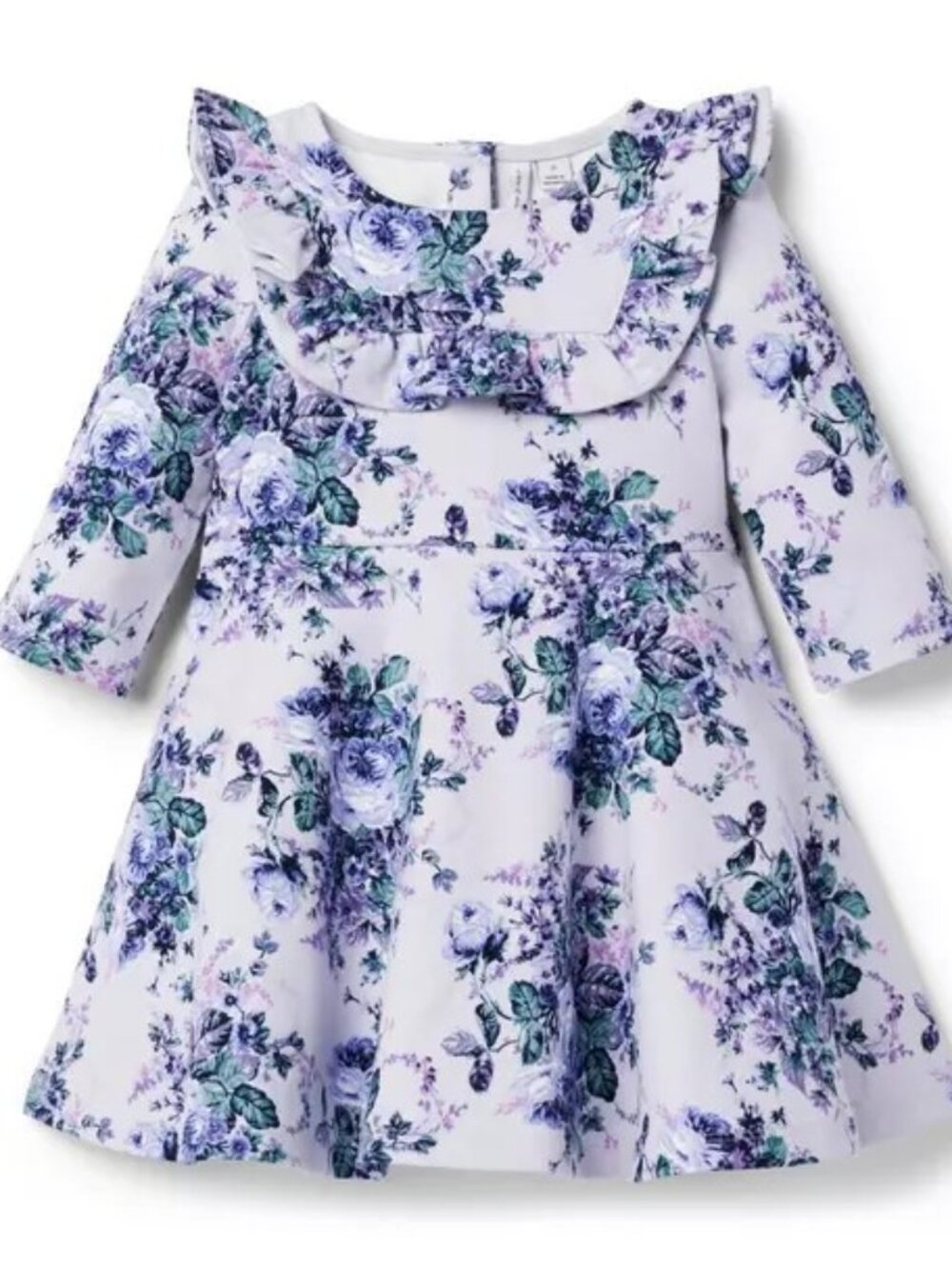 Janie and Jack Purple/ Lilac Floral Ponte Dress, Girls’ Size 6